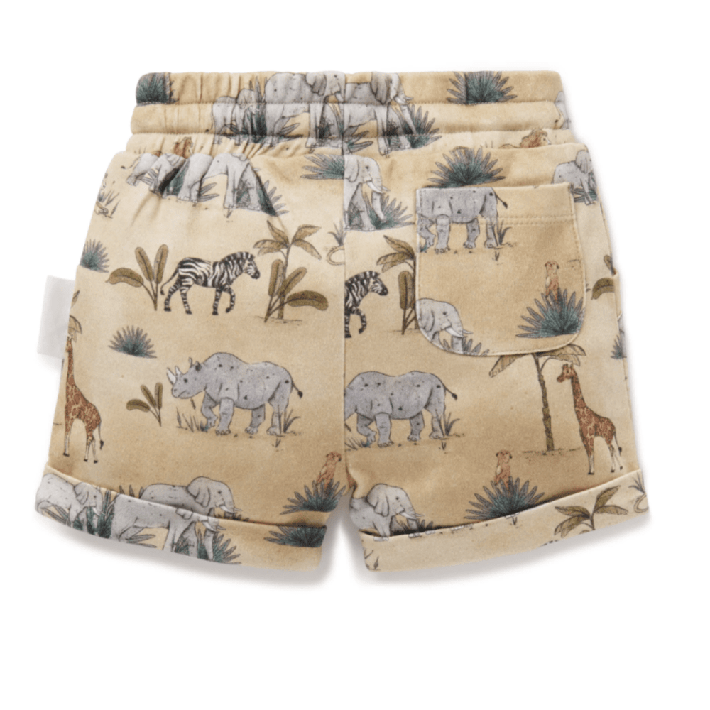 Aster-and-Oak-Organic-Cotton-Safari-Pocket-Shorts-Back-View-Naked-Baby-Eco-Boutique