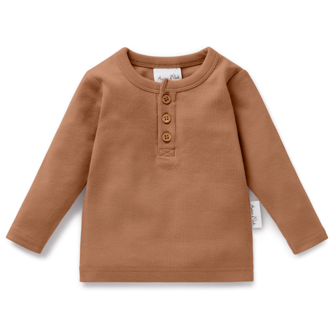 Aster-and-Oak-Organic-Rib-Henley-Top-Pecan-Naked-Baby-Eco-Boutique