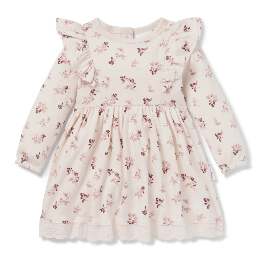 Aster-and-Oak-Organic-Ruffle-Dress-Berry-Naked-Baby-Eco-Boutique