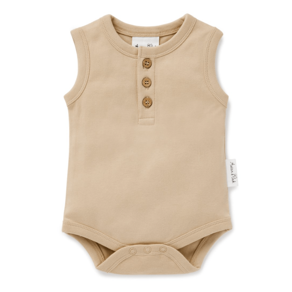 Aster-and-Oak-Organic-Warm-Sand-Singlet-Onesie-Naked-Baby-Eco-Boutique