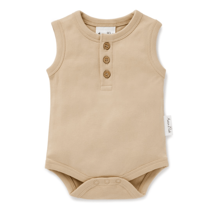 Aster-and-Oak-Organic-Warm-Sand-Singlet-Onesie-Naked-Baby-Eco-Boutique