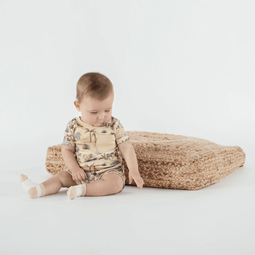 Aster & Oak Organic Cotton Pocket Tee (Multiple Variants) - Naked Baby Eco Boutique