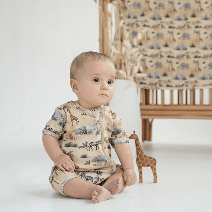Baby-Wearing-Aster-And-Oak-Organic-Cotton-Zip-Romper-Safari-Naked-Baby-Eco-Boutique