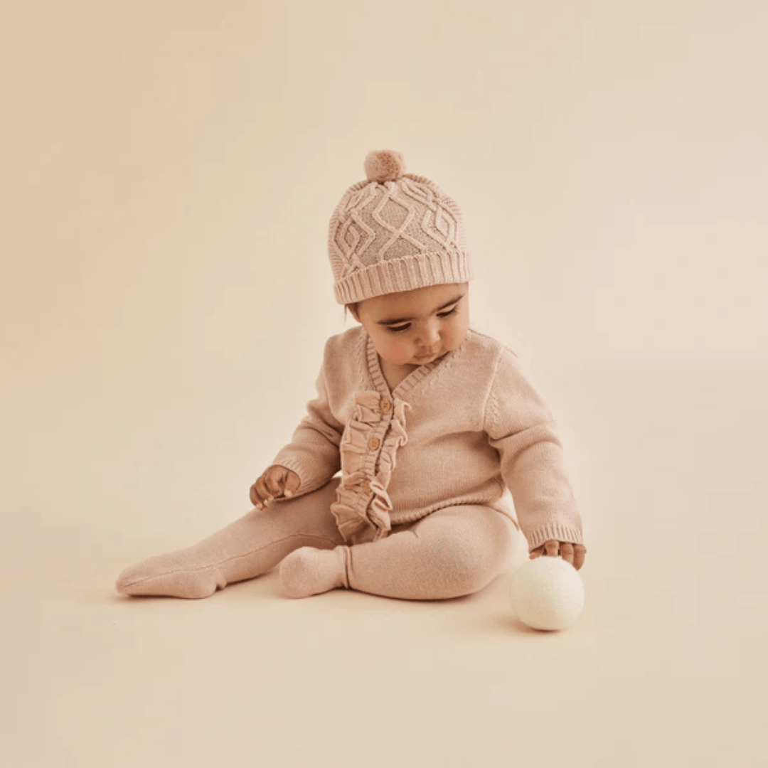 Baby-Wearing-Wilson-And-Frenchy-Knitted-Cable-Hat-Rose-Naked-Baby-Eco-Boutique