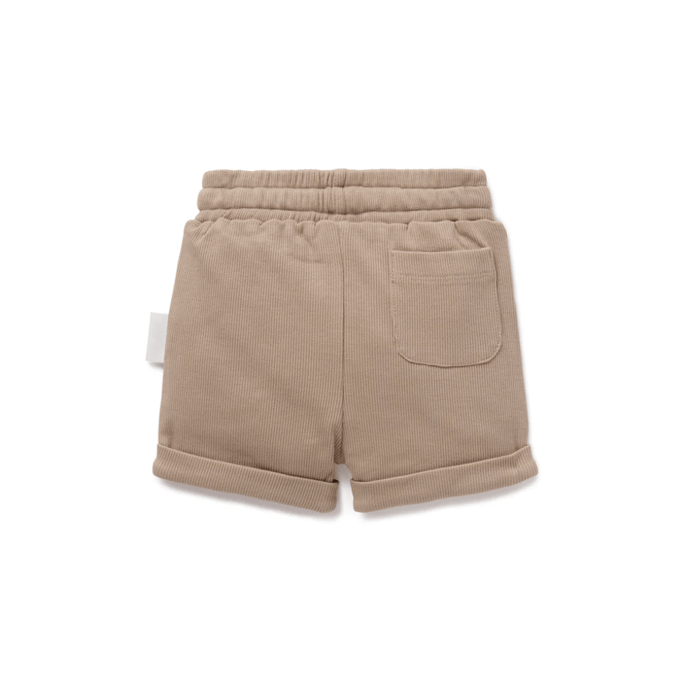 Aster & Oak Organic Cotton Rib Pocket Shorts (Multiple Variants) - Naked Baby Eco Boutique