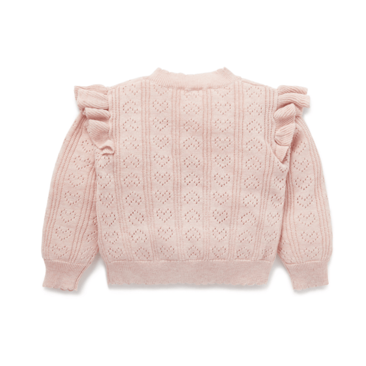 Back-Of-Aster-And-Oak-Organic-Ruffle-Knit-Cardigan-Pink-Naked-baby-Eco-Boutique
