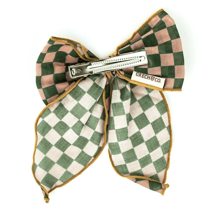 Back-Of-Grech-And-Co-Organic-Cotton-Hair-Bow-Checks-Sunset-And-Orchard-Naked-Baby-Eco-Boutique