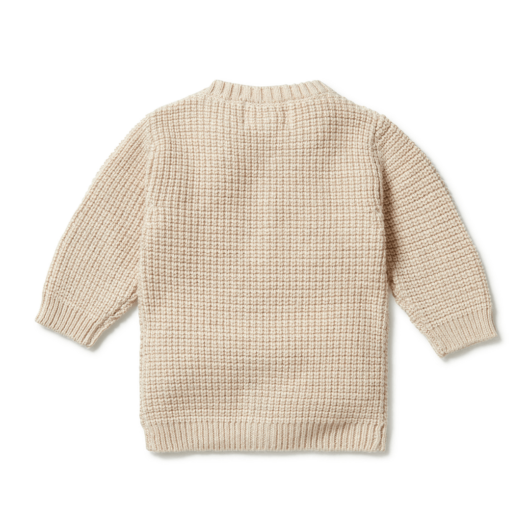 Back-Of-Wilson-And-Frenchy-Knitted-Button-Cardigan-Oatmeal-Melange-Naked-Baby-Eco-Boutique