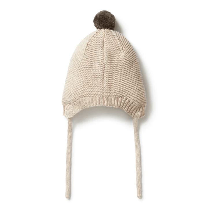 Back-Of-Wilson-And-Frenchy-Knitted-Cable-Bonnet-Oatmeal-Melange-Naked-Baby-Eco-Boutique