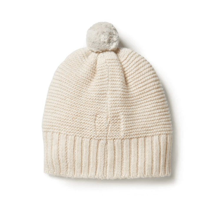 Back-Of-Wilson-And-Frenchy-Knitted-Cable-Hat-Sand-Melange-Naked-Baby-Eco-Boutique