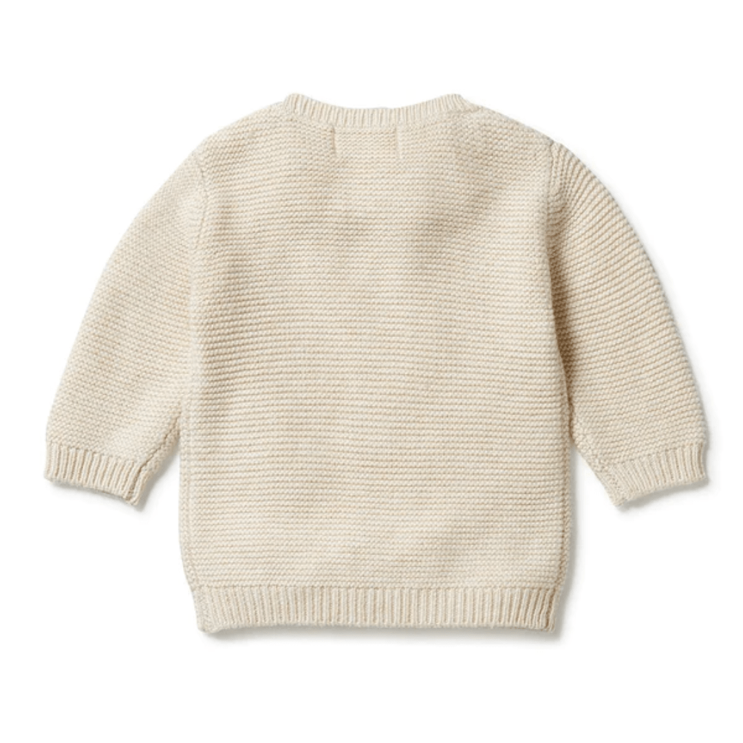 Back-Of-Wilson-And-Frenchy-Knitted-Cable-Jumper-Sand-Melange-Naked-Baby-Eco-Boutique