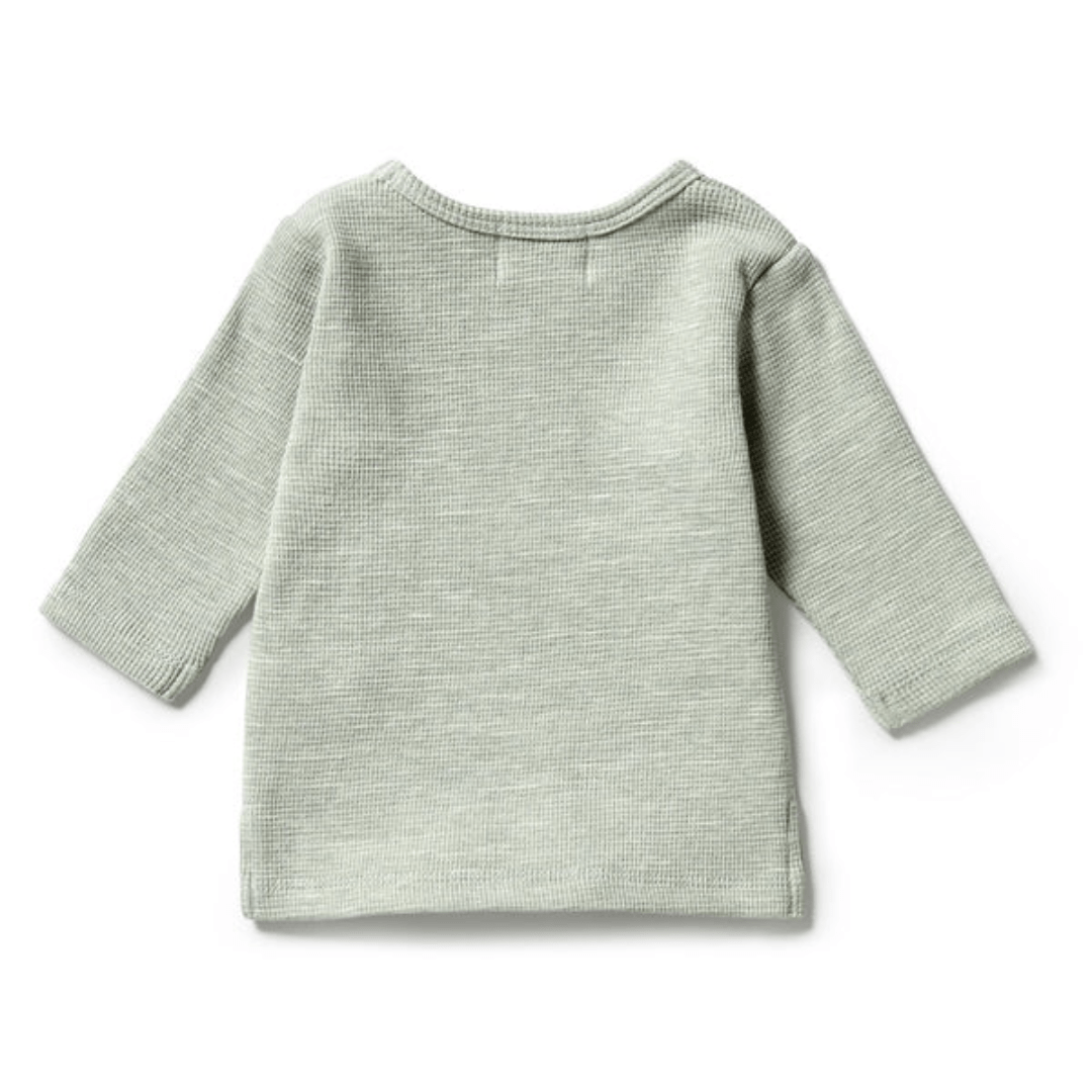Back-Of-Wilson-And-Frenchy-Organic-Waffle-Pocket-Top-Sage-Naked-Baby-Eco-Boutique