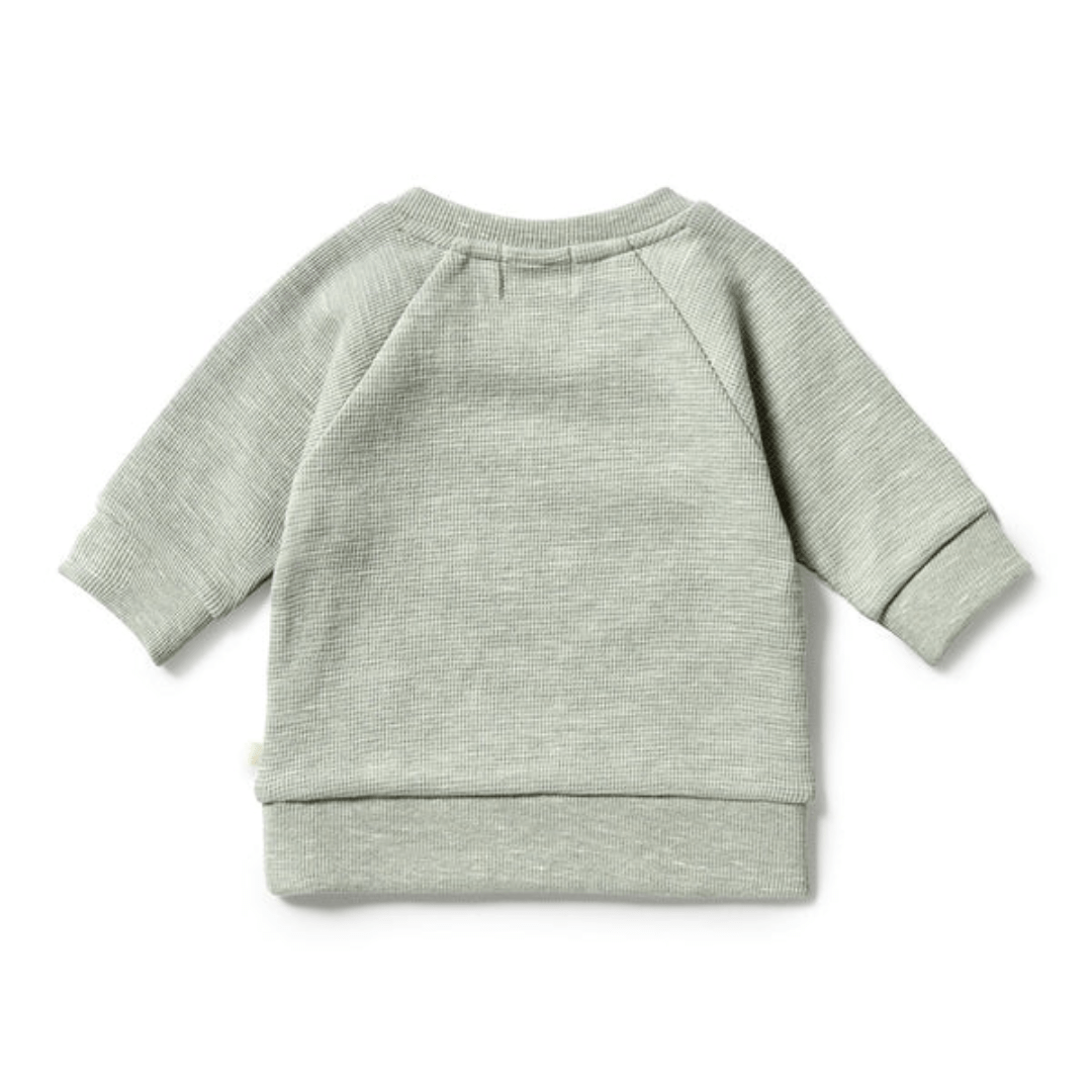 Back-Of-Wilson-And-Frenchy-Organic-Waffle-Sweat-Top-Sage-Naked-Baby-Eco-Boutique