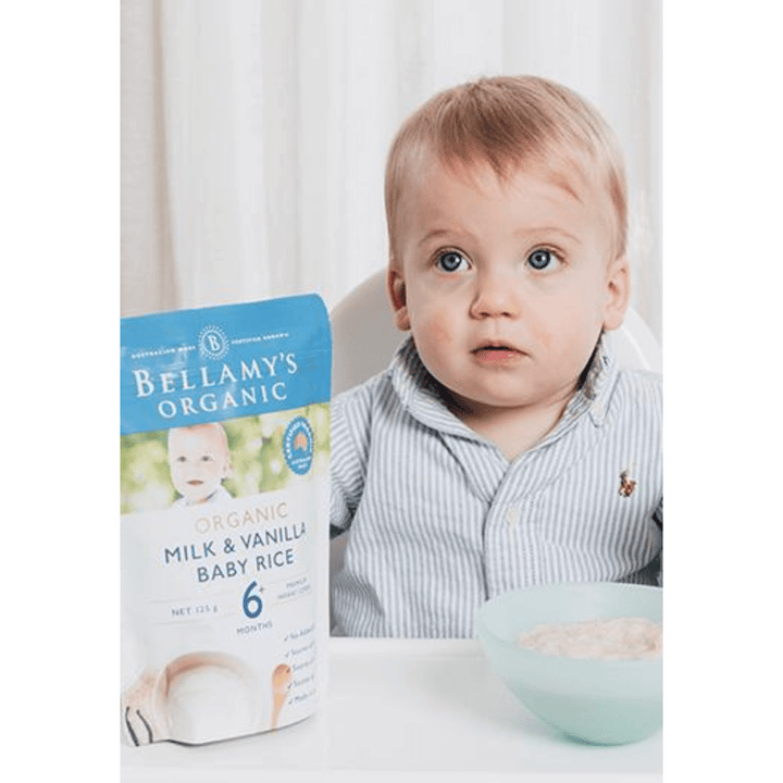 Bellamy's Organic Milk & Vanilla Baby Rice - Naked Baby Eco Boutique