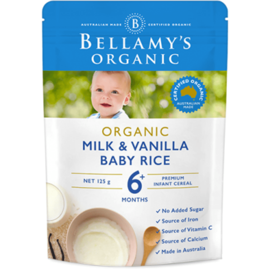 Bellamy's Organic Milk & Vanilla Baby Rice - Naked Baby Eco Boutique