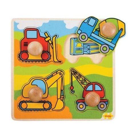 Construction BigJigs My First Peg Puzzle (Multiple Variants) - Naked Baby Eco Boutique