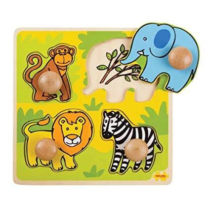 Safari BigJigs My First Peg Puzzle (Multiple Variants) - Naked Baby Eco Boutique