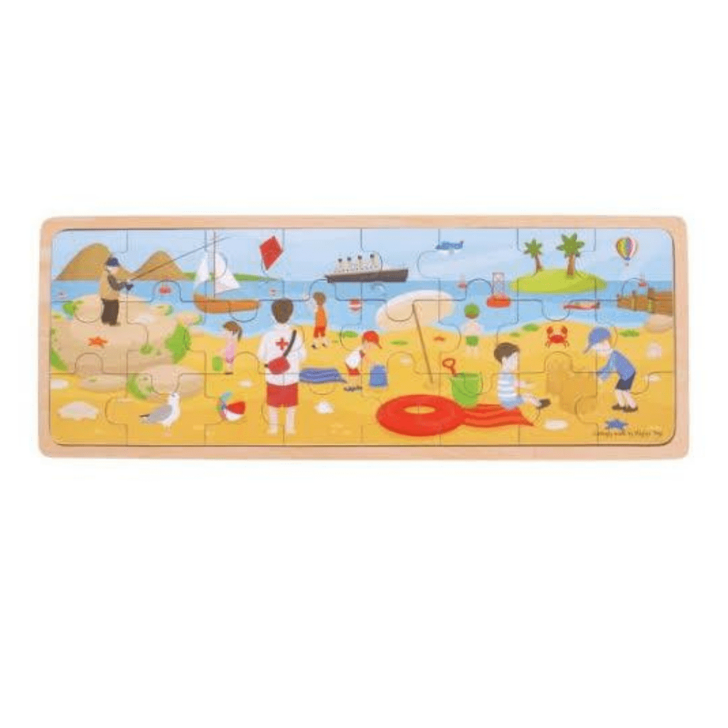 At the Seaside BigJigs Scenic Wooden Puzzle (Multiple Variants) - Naked Baby Eco Boutique