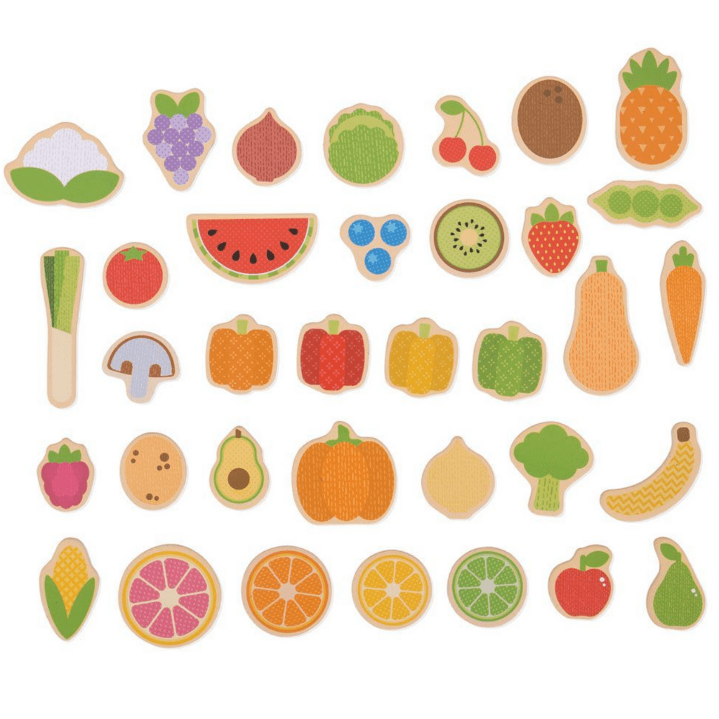 Fruit & Vegetables BigJigs Wooden Magnets (Multiple Variants) - Naked Baby Eco Boutique