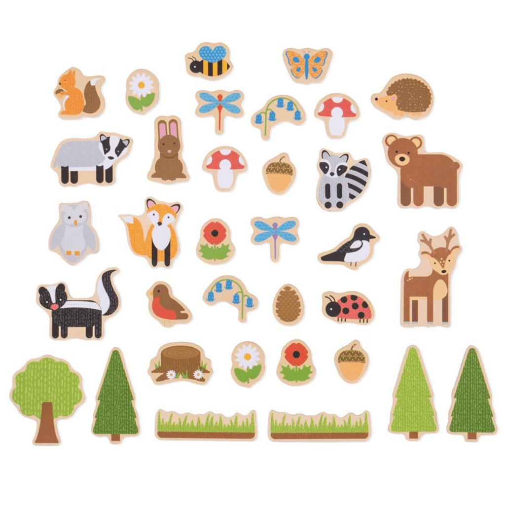 Woodland BigJigs Wooden Magnets (Multiple Variants) - Naked Baby Eco Boutique