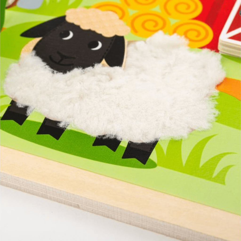    Bigjigs-Wooden-On-The-Farm-Sensory-Board-Board-Open-Showing-Fluffy-Sheep-Naked-Baby-Eco-Boutique