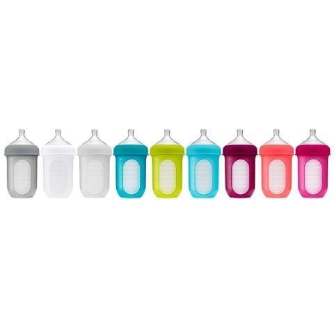 Boon NURSH Silicone Baby Bottle - 3-Pack - Naked Baby Eco Boutique