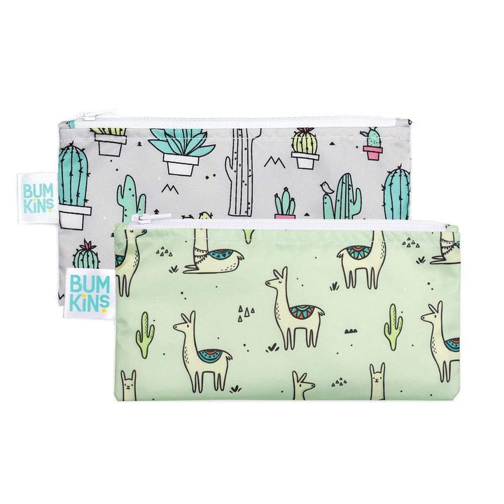 Cacti/Llamas Bumkins Small Reusable Snack Bags (2-Pack) - Multiple Styles - Naked Baby Eco Boutique
