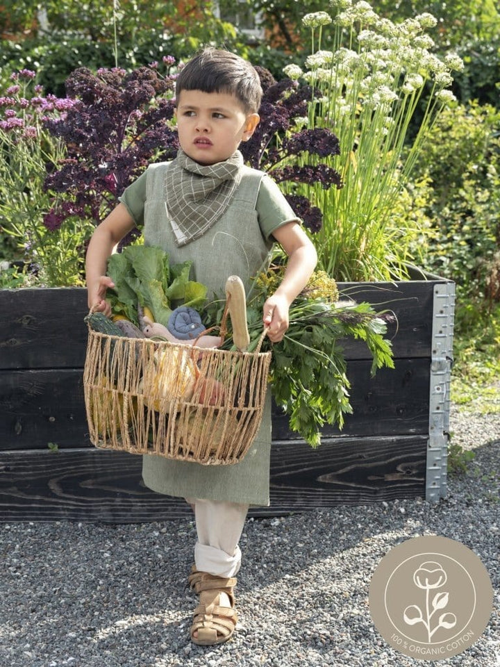 Child-Carrying-Basket-Wearing-Fabelab-Organic-Cotton-Kids-Apron-Naked-Baby-Eco-Boutique