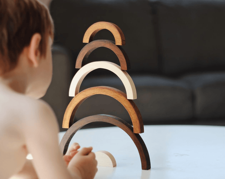 Children of the Trees Wooden Rainbow Stacker - Naked Baby Eco Boutique