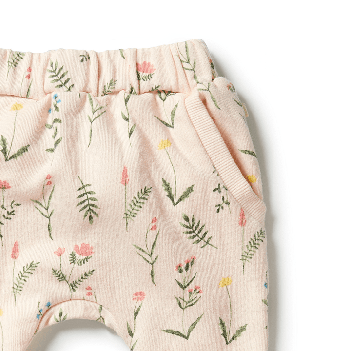 Close-Up-Of-Wilson-And-Frenchy-Organic-Terry-Slouch-Pants-Wild-Flower-Naked-Baby-Eco-Boutique