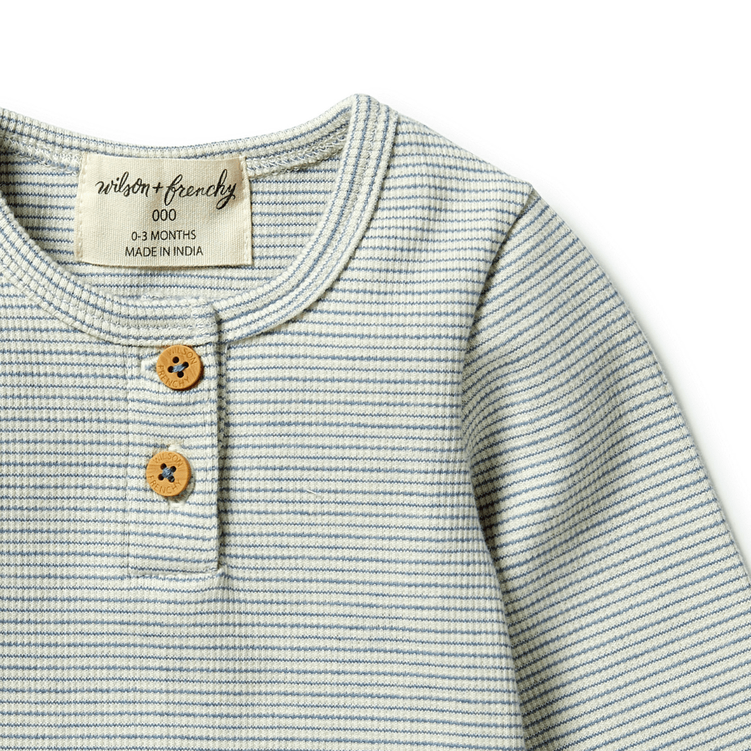 Close-Up-Of-Wison-And-Frenchy-Organic-Stripe-Rib-Henley-Top-Bluestone-Naked-Baby-Eco-Boutique