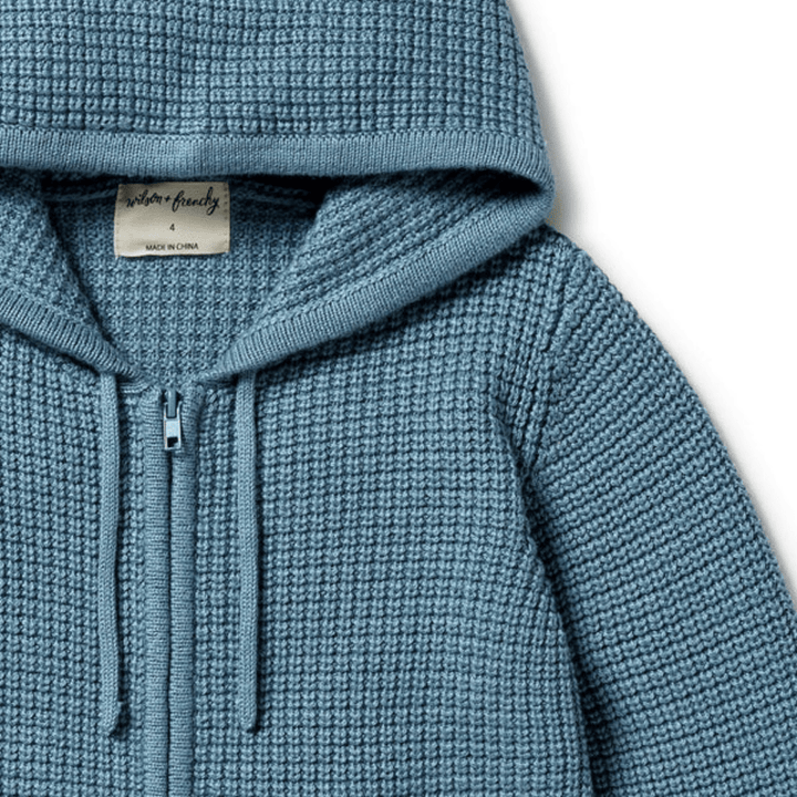 Close-Up-Of-Zip-Wilson-And-Frenchy-Knitted-Zipped-Jacket-Bluestone-Naked-Baby-Eco-Boutique