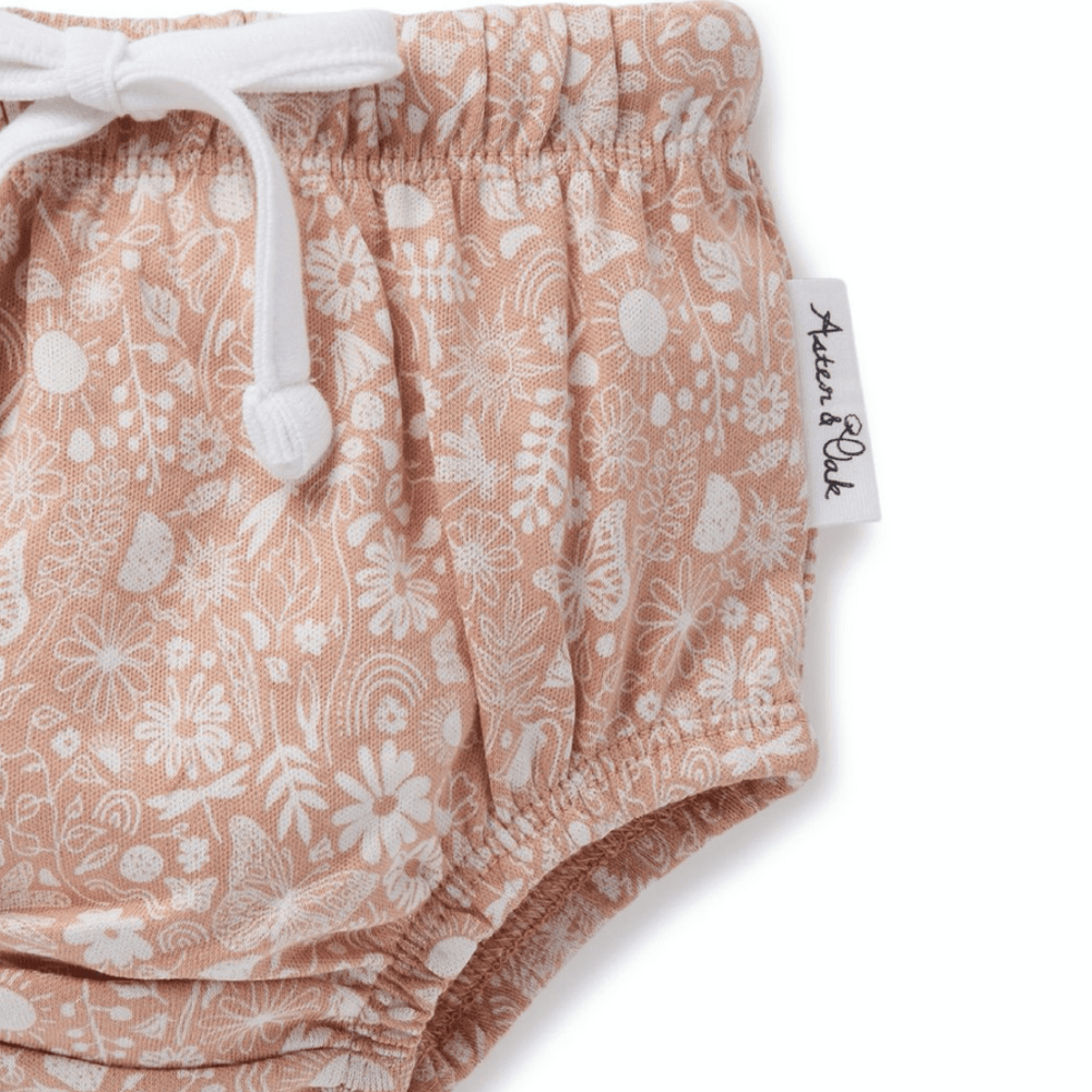 Aster & Oak Organic Ditzy Floral Bloomers - Naked Baby Eco Boutique