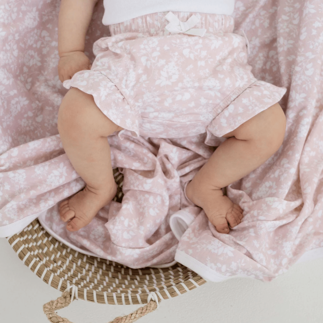 Close-up-of-Aster-and-Oak-Organic-Ruffle-Bloomers-Pink-Floral-Naked-Baby-Eco-Boutique