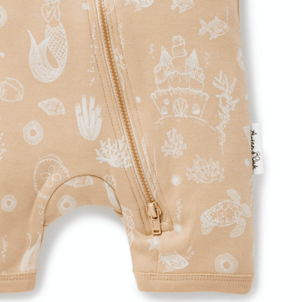 Close-up-of-Bottom-of-Aster-and-Oak-Organic-Mermaid-Zip-Romper-Naked-Baby-Eco-Boutique