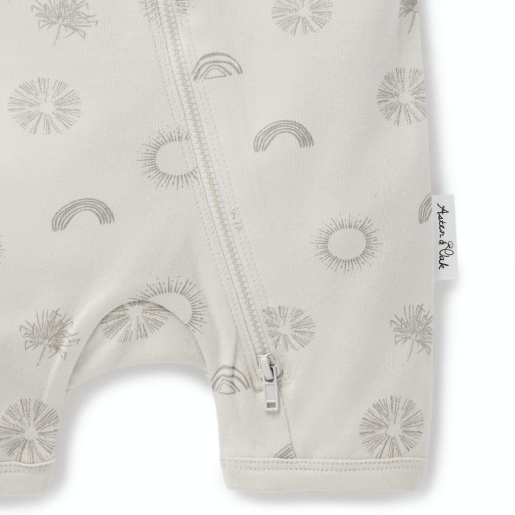 Close-up-of-Bottom-of-Aster-and-Oak-Organic-Sunny-Daze-Zip-Romper-Naked-Baby-Eco-Boutique