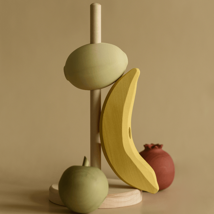 MinMin Copenhagen Wooden Fruit Stacking Toy - Naked Baby Eco Boutique