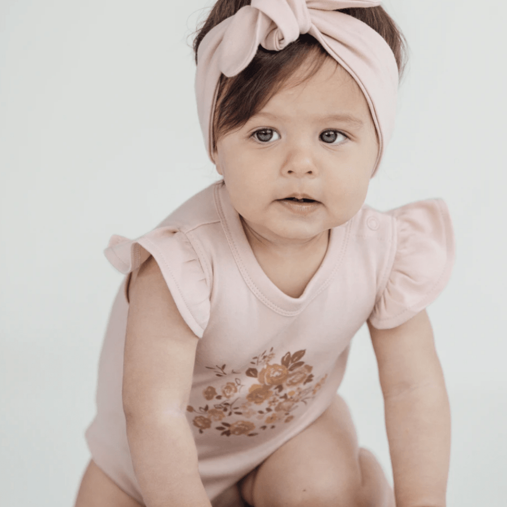 Aster & Oak Organic Posy Floral Onesie - Naked Baby Eco Boutique