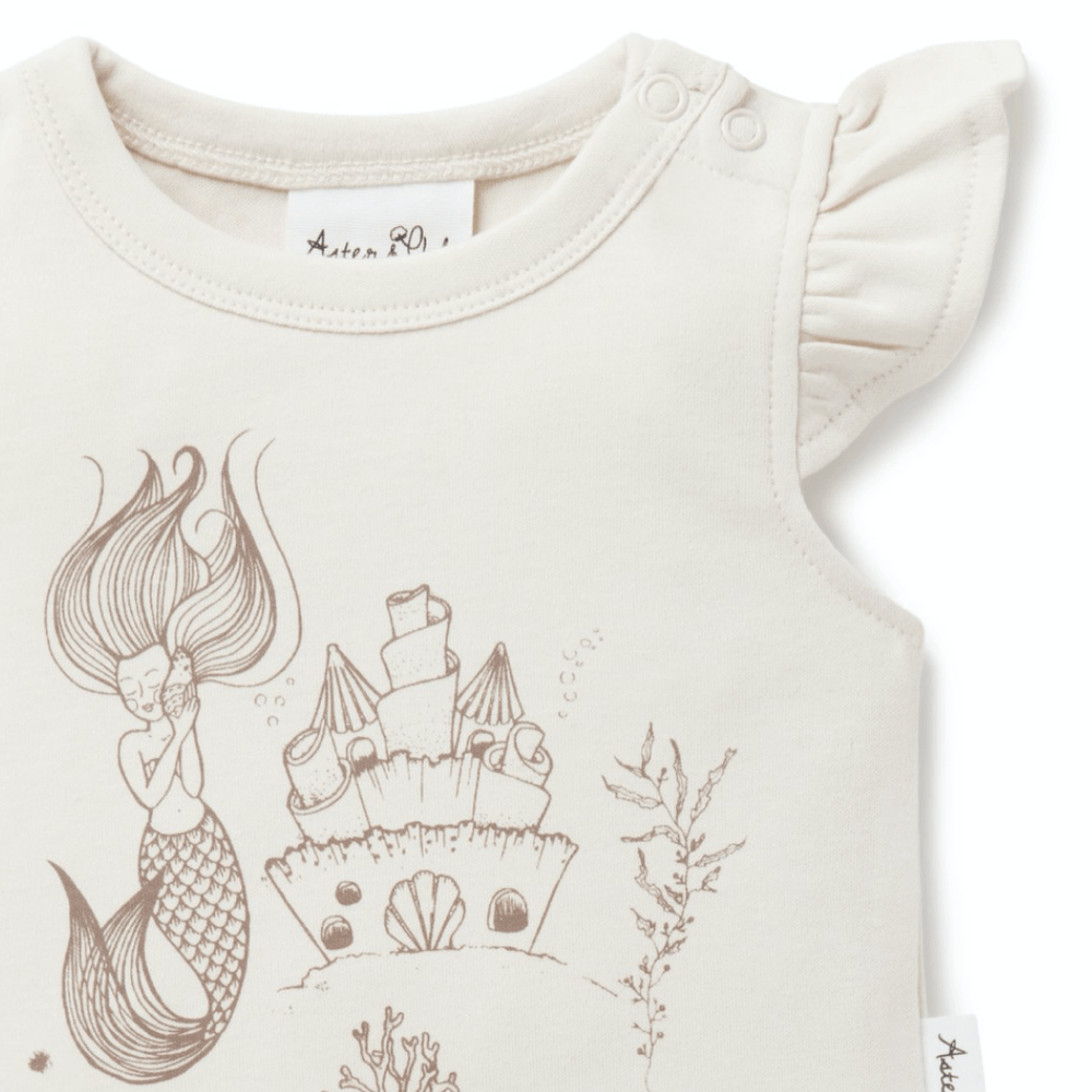 Close-up-of-Top-of-Aster-and-Oak-Organic-Mermaid-Flutter-Onesie-Naked-Baby-Eco-Boutique