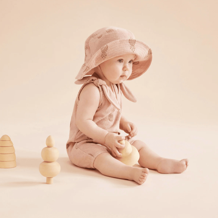 Wilson & Frenchy Organic Terry Tie Playsuit (Multiple Variants) - Naked Baby Eco Boutique