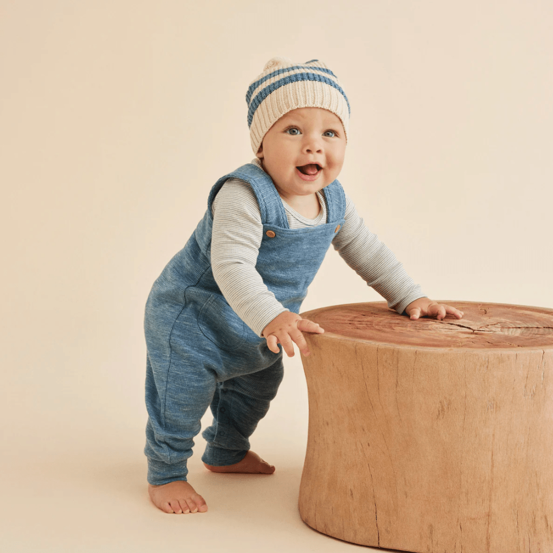 Wilson & Frenchy Organic Waffle Overalls (Multiple Variants) - Naked Baby Eco Boutique