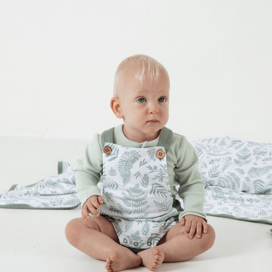 Cute-Baby-Wearing-Aster-and-Oak-Organic-Rib-Henley-Top-Seafoam-Under-Overalls-Naked-Baby-Eco-Boutique