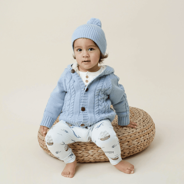 Cute-Child-Sitting-Wearing-Aster-and-Oak-Organic-Cotton-Harem-Pants-Whale-Naked-Baby-Eco-Boutique