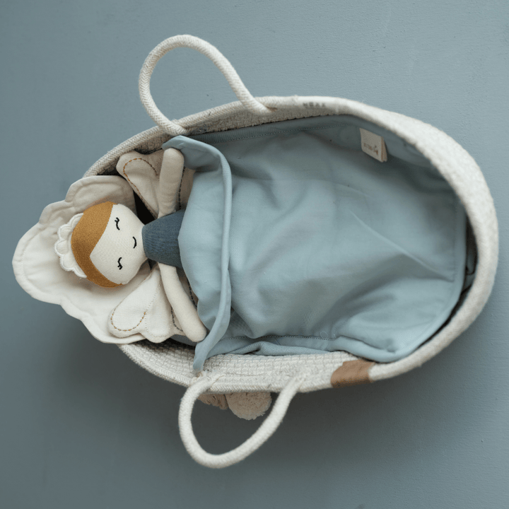 Doll-Tucked-in-Doll-Basket-with-Fabelab-Organic-Cotton-Doll-Bedding-Cloud-Naked-Baby-Eco-Boutique