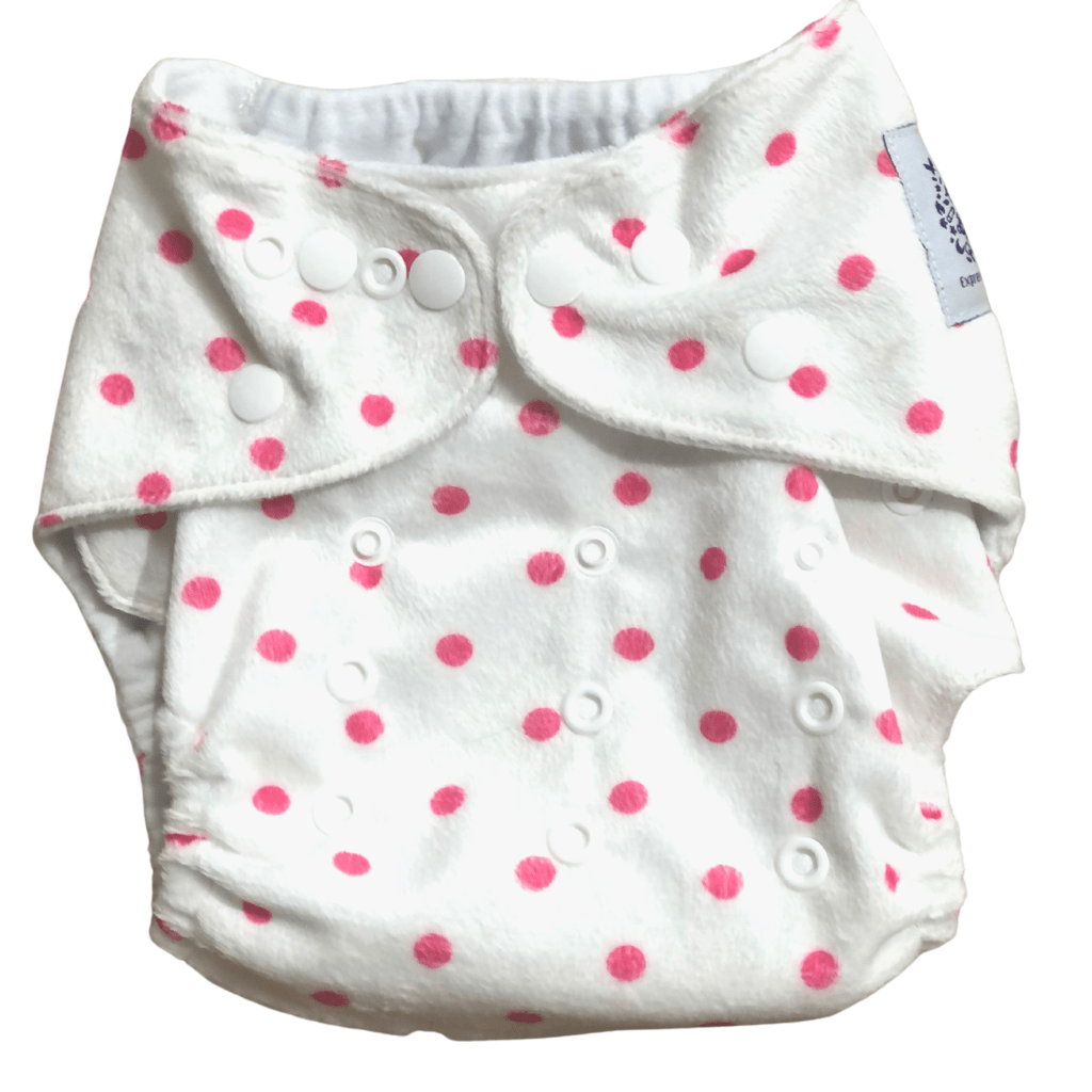 Express the Best Cloth Re-usable Nappy Pack - Pink Dots - Naked Baby Eco Boutique