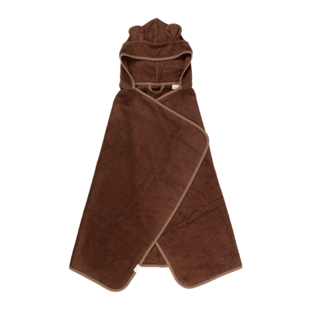Chocolate Fabelab Hooded Baby Towel (Multiple Variants) - Naked Baby Eco Boutique