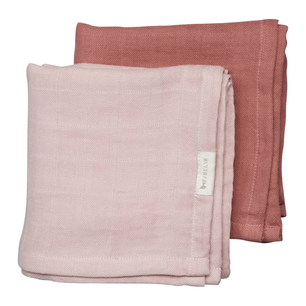 Berry (Clay/Mauve) Fabelab Organic Muslin Squares (Multiple Variants) - Naked Baby Eco Boutique