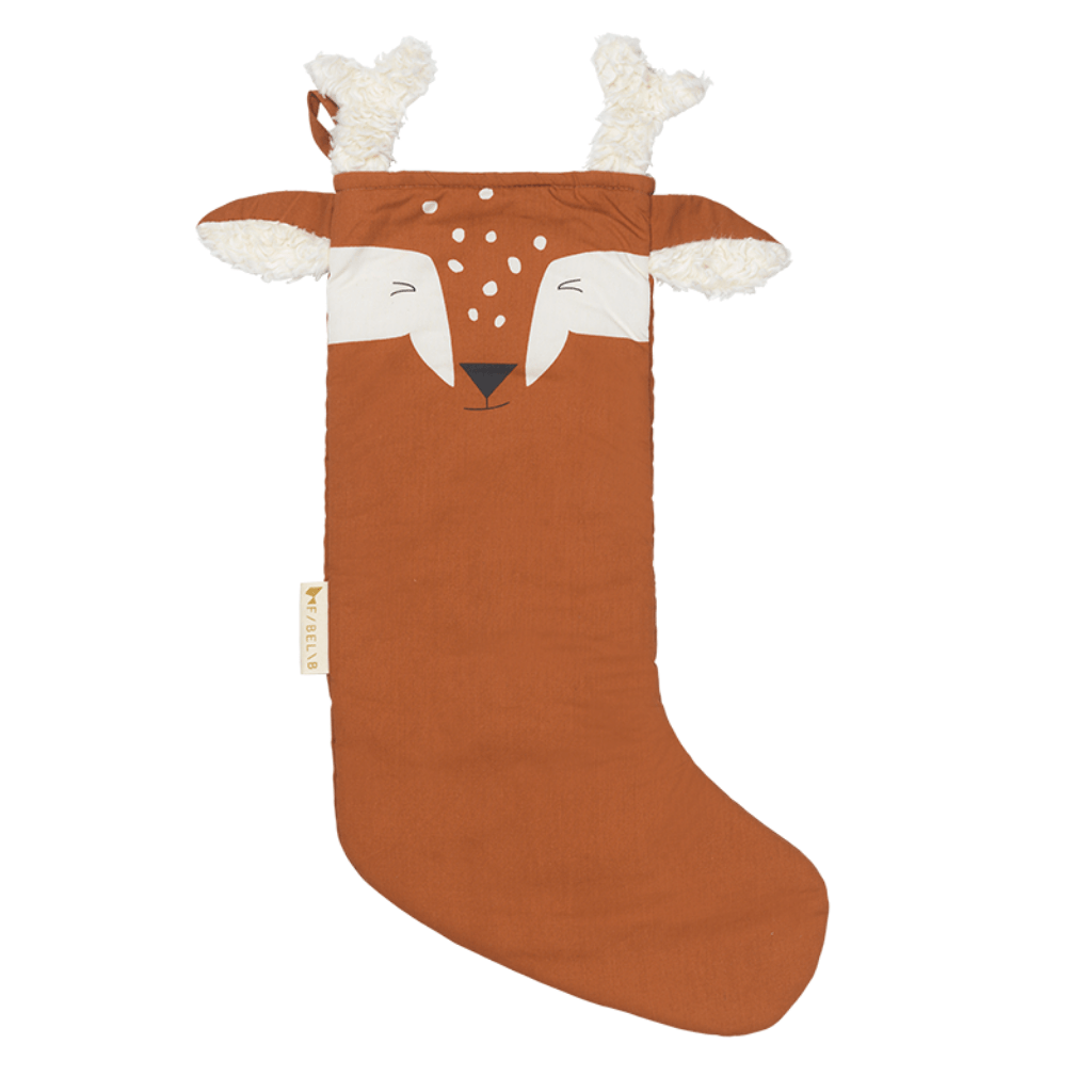 Deer (Cinnamon) Fabelab Organic Cotton Christmas Stocking (Multiple Variants) - Naked Baby Eco Boutique