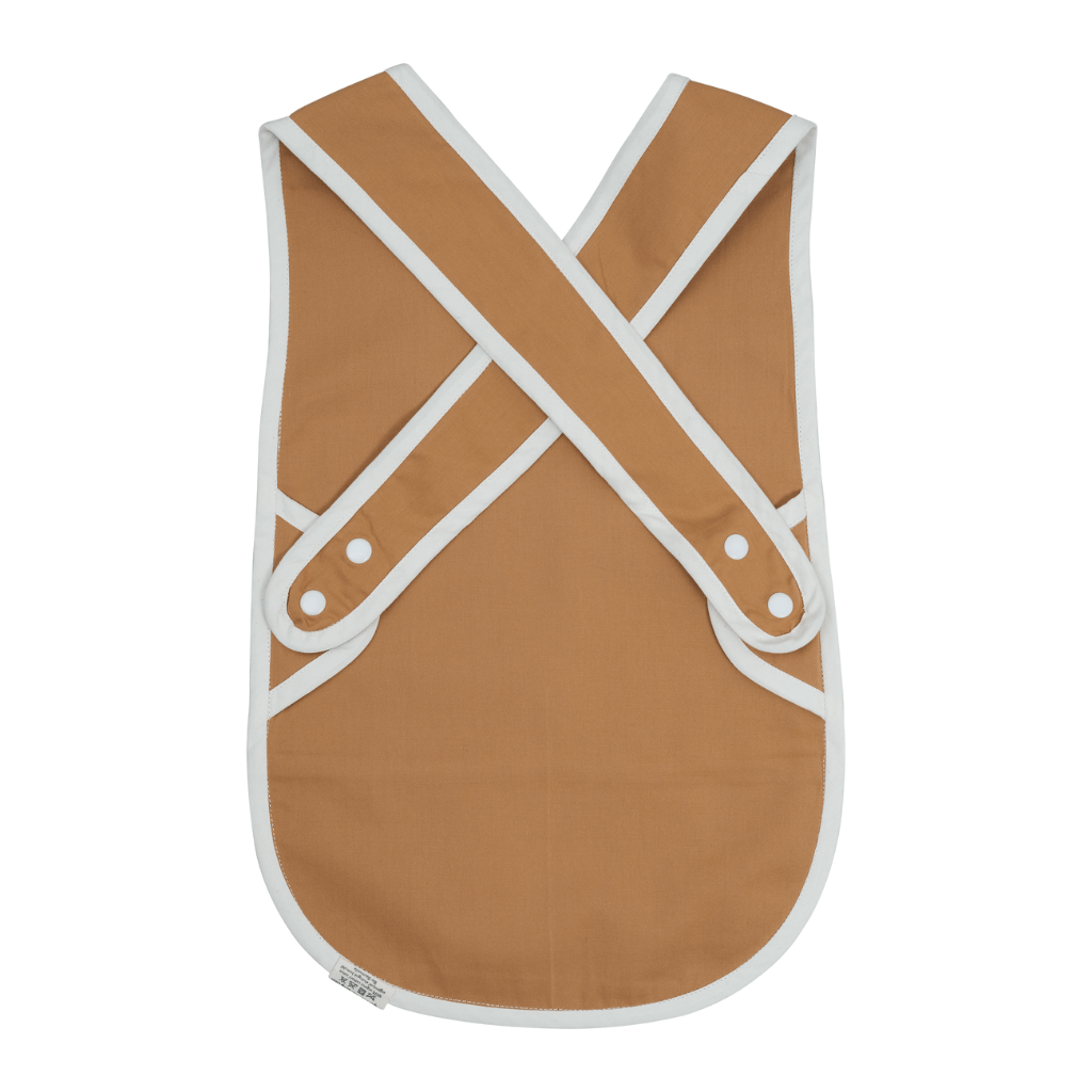 Fabelab-Organic-Cotton-Cross-Back-Bib-Ochre-Back-View-Naked-Baby-Eco-Boutique
