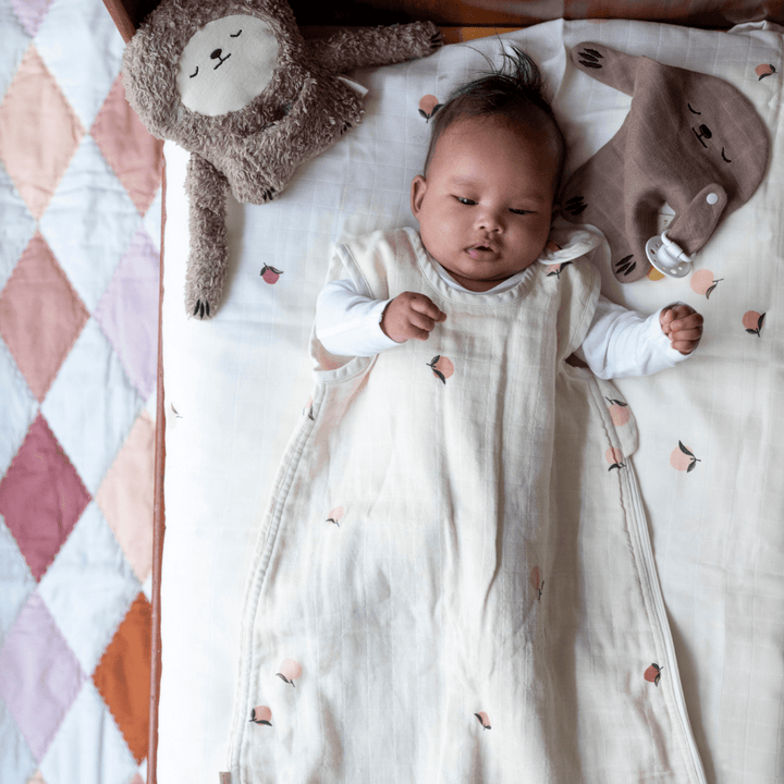 Fabelab-Organic-Cotton-Fabbies-Sloth-Grey-with-Baby-Naked-Baby-Eco-Boutique
